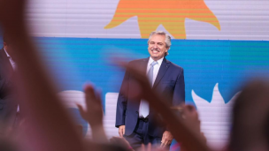 Alberto Fernández en el acto del Día de la Militancia