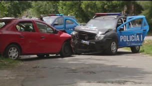 Robo, persecución y choque en Villa Centenario