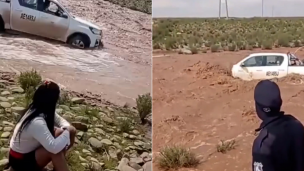 Dramático: así fueron los segundos previos de la mujer arrastrada en su camioneta por un río