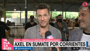 La emoción de Axel tras finalizar la jornada solidaria de #SumateXCorrientes
