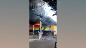 Sociedad, Incendio, incendio en supermercado, fuego, Brasil, muerto, heridos,