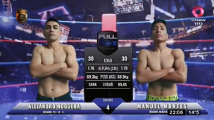 Boxeo masculino: Manuel Trujillo Montes Vs. Alejandro "tremendo" Noguera