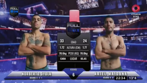 Boxeo masculino: Norberto "tito" Oyola Vs. Ariel "la bestia" Maidana