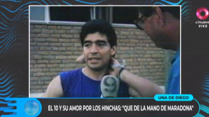 Una de Diego: Maradona canta con los hinchas 