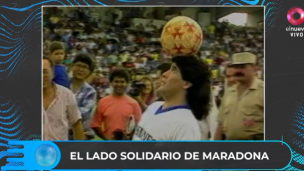 La magia de Maradona en un amistoso: el gol de mitad de cancha