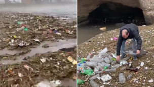 Basura en las playas de Mar del Plata