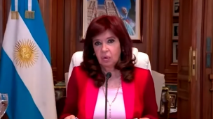 Cristina Fernández de Kirchner en conferencia