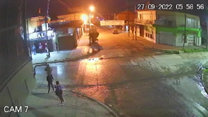 Robo en la parada de colectivos