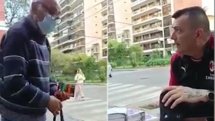 Video | El llanto de un jubilado que vende en la calle para comer y el gesto destacable de un hombre