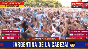¡Vamos Argentina!: los hinchas festejaron en el Obelisco tras la victoria de Argentina en Qatar 2022