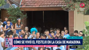 Móvil desde la casa de Maradona
