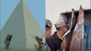 rompieron puertas obelisco ingreso