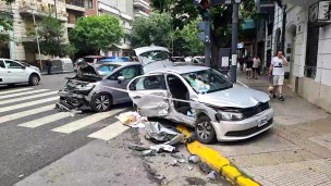 Choque en Caballito: hubo tres heridos