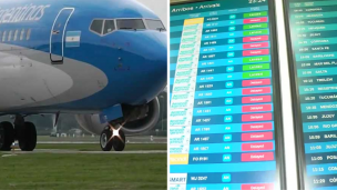 Demoras en la salida de los vuelos en Aeroparque