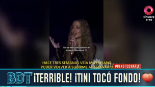 ¡Tini Stoessel confesó en su show en España que no "imaginaba volver a subirse a un escenario"! 