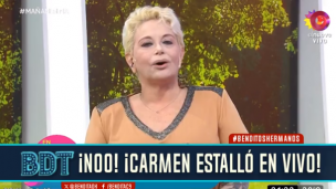 Carmen Barbieri se quebró y descompensó en vivo por las declaraciones de Sofía Aldrey