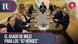 El asado de Milei para los “87 héroes”