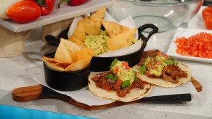 Tacos de carne y vegetales
