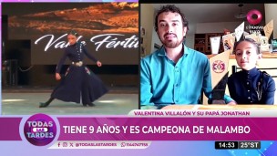 Valentina, la pequeña gran campeona de malambo.