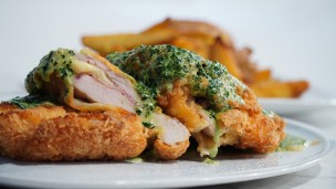 Pechuga de pollo rellena con papas