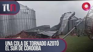 Una cola de tornado azotó el sur de Córdoba.