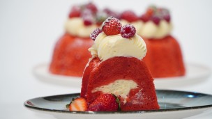 Budín de frutos rojos