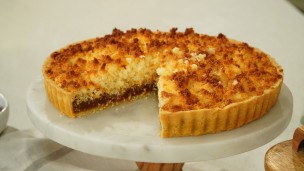 Riquísima tarta de coco cremoso y dulce de leche