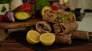 Increíbles burritos integrales de vegetales y carne
