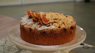 Riquísima torta crocante de higos y frutos secos