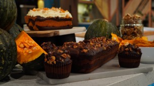 Aprendé a cocinar budín marmolado de zapallo y chocolate