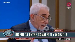 Fuerte cruce entre Noelia Marzol y Canaletti en la mesa de Juana Viale