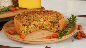 Increíble tarta de verdura y granola