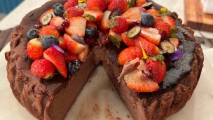 Especial para el finde: torta vasca de chocolate
