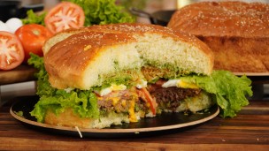 Para hacer con amigos: súper hamburguesa