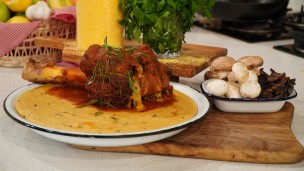 Sorprendé con este ossobuco con polenta de hongos 
