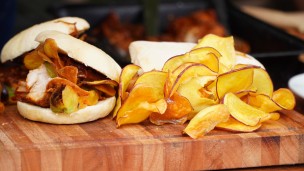 Sándwich de pollo al disco a la barbacoa