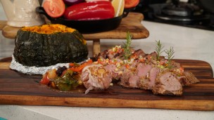 Colita de cuadril al horno con cabutia relleno