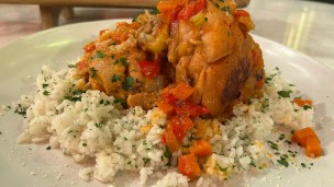 Estofado de pollo con arroz