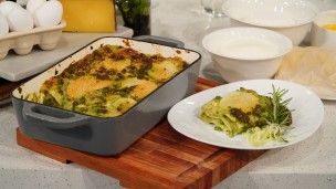 Sorprende con esta lasaña con pesto