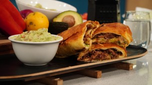 Súper burrito crocante de carne