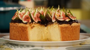 Increíble torta de ricota con higos 