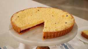Riquísima tarta de ricota y frambuesa