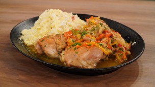 Increíble pollo a la cacerola con arroz 