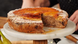 Riquísima torta invertida de banana