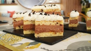 Ricos y fáciles lingotes de chocolate y dulce de leche