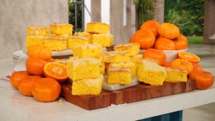 Riquísimos cuadrados de mandarina crocantes