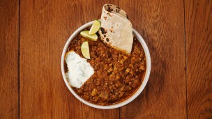 Especial para el frio: estofado de berenjenas con pan pita 