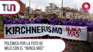 Polémica por la foto de Milei con el "Nunca Más"