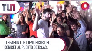 Llegaron los científicos del Conicet al puerto de Bs.As.