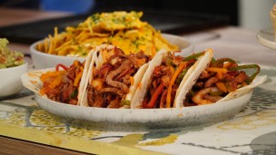 Especial para el finde: fajitas de carne con nachos